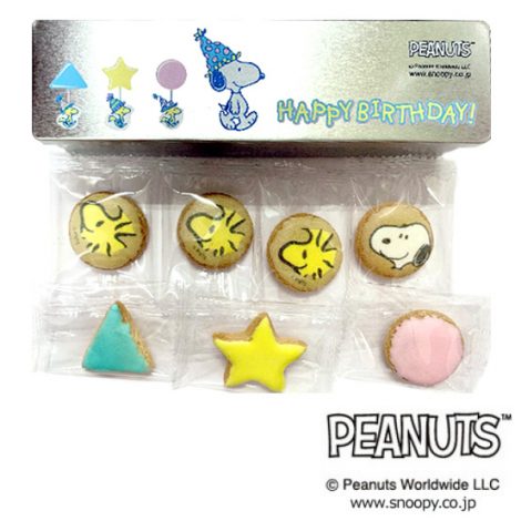 PEANUTS ロング缶クッキー HAPPY BIRTHDAY