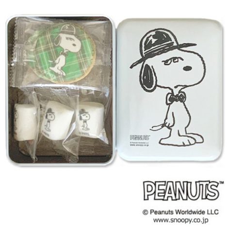 PEANUTS クッキー＆マシュマロ白缶 C